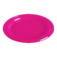 Platos de 22 cm de plástico de colores - 25 unidades
