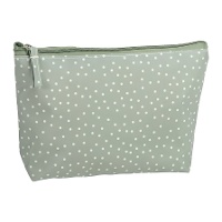 Neceser verde con lunares impermeable de 27 x 17 x 6 cm