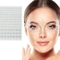 Joyas adhesivas faciales de perlas surtidas