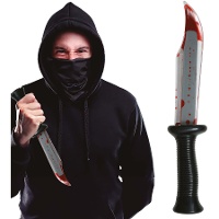 Cuchillo con sangre de 34 cm