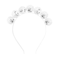 Diadema de bolas disco metálicas