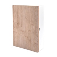 Caja para llaves efecto bambú blanco - DCasa
