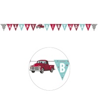 Banderín de Vintage Red Truck de 1,67 m