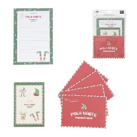 Cartas con sobres para Papá Noel de elfo con pegatinas