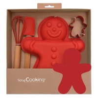 Kit para tarta de Navidad con utensilios de 22 x 26,5 x 4,5 cm - Scrapcooking - 4 piezas