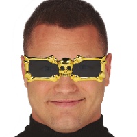 Gafas con esqueleto doradas