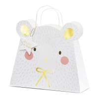 Bolsa regalo de 31,5 x 27 x 10 cm de Oso polar - 1 unidad