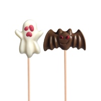 Piruleta de murciélago y fantasma de chocolate de 25 gr - 1 unidad