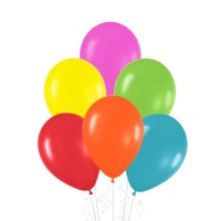 Globos de látex de colores surtidos de 23 cm - Amber - 50 unidades