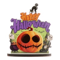 Topper para tarta de Happy Halloween de 5,5 x 12,5 cm - Dekora