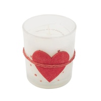 Vela aromática de 7,7 cm de corazón con vaso - DCasa