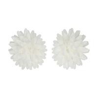 Obleas de flores de Margarita blanca de 4 x 4,3 cm - FunCakes - 12 unidades