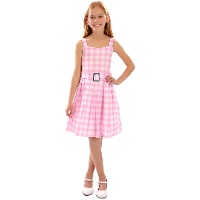 Disfraz de chica vestido a cuadros para niña