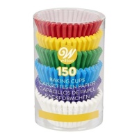 Cápsulas para cupcake mini de diversos colores - Wilton - 150 unidades