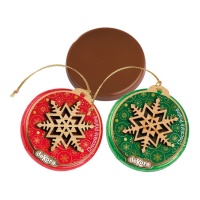 Colgante para el árbol de Navidad de chocolate de 24 gr - Dekora - 1 unidad