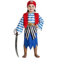 Disfraz de pirata berberisco azul para niña