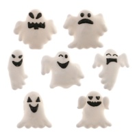 Figuras de azúcar de fantasmas en 2D - Dekora - 70 unidades
