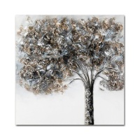 Lienzo árbol pintado a mano de 60 x 60 cm - DCasa