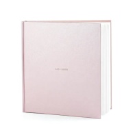 Libro de firmas Guest Book rosa pastel