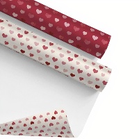 Papel de regalo de corazones de 2 x 0,70 m - 1 unidad