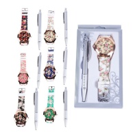 Reloj floral en caja de regalo surtido - 1 unidad