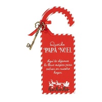 Colgador para puerta con llave de Papá Noel