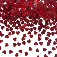 Confetti de corazones rojos mini de 30g
