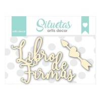 Chipboard de Libro de firmas con flecha - Artis decor - 2 unidades