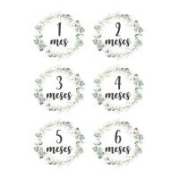 Papel de arroz de cumplemeses 1 a 6 meses de 29,7 x 42,5 cm - Artis decor - 1 unidad