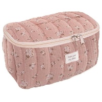 Neceser de Flores rosa de 20 x 12 x 12 cm