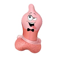 Globo de preservativo rosa de 68 cm