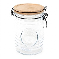Tarro de 0,75 L con tapa de madera