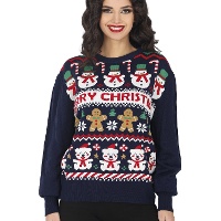 Jersy de Navidad de muñeco de nieve para mujer