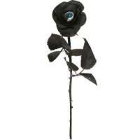 Flor de rosa negra con ojo de 42 cm