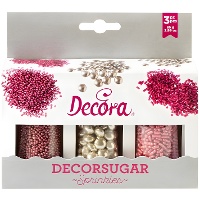 Kit de sprinkles surtidos plata y rosa - 85 gr