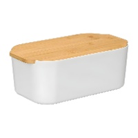 Panera de 33 x 18,5 x 12 cm con tapa de bambú - 1 unidad