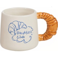 Taza de 380 ml con asa en forma de croissant