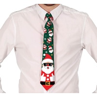 Corbata navideña divertida de Papá Noel