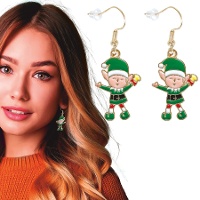 Pendientes de duende verde - 1 par