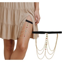 Liga con cadenas y piedras de colores