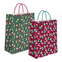 Bolsa regalo de 45 x 33 x 10 cm de Navidad figuritas - 1 unidad