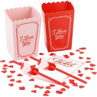 Kit romántico de cine en rosa y rojo - 8 piezas
