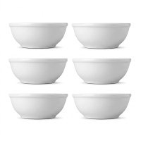 Bol de 12,5 cm redondo de porcelana - 6 unidades