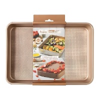 Molde rectangular de 34,7 x 24,5 x 5,5 cm rosa dorado - Decora