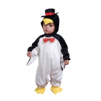 Disfraz de pingüino con pajarita para bebé
