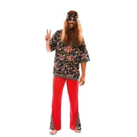 Disfraz de hippie psicodélico para adulto