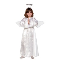Disfraz de ángel blanco con alas infantil