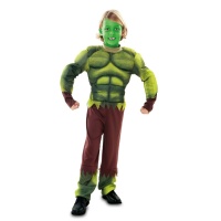 Disfraz de superhéroe verde infantil