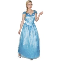 Disfraz de princesa de cuento azul para mujer