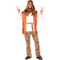 Disfraz de hippie años 70 para adulto